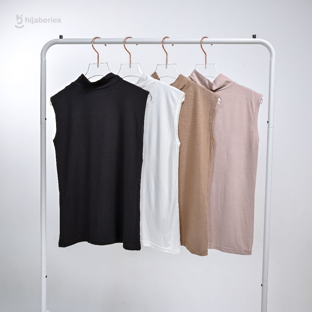 Hijaberies - Inner Tanktop Basic Reguler & Plus Size (Kaos Manset Bahan Cotton Rayon Premium)