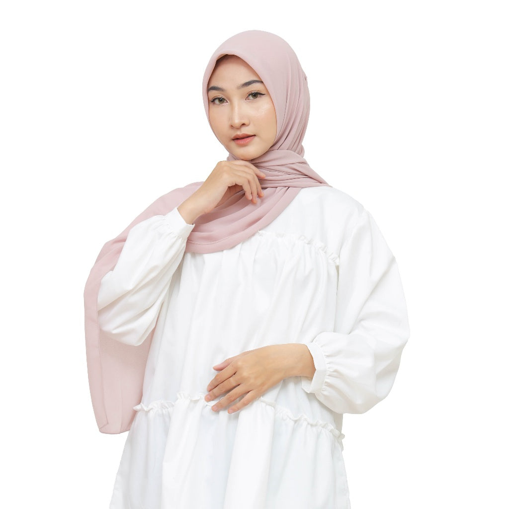 Hijaberies - Kelora Pashmina Square | Pashmina Segi Empat Pola | Muka Tegak | Bahan Babydoll