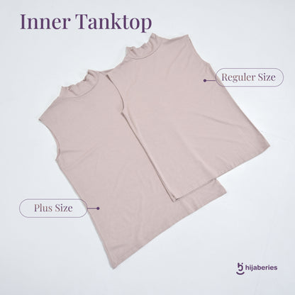 Hijaberies - Inner Tanktop Basic Reguler & Plus Size (Kaos Manset Bahan Cotton Rayon Premium)