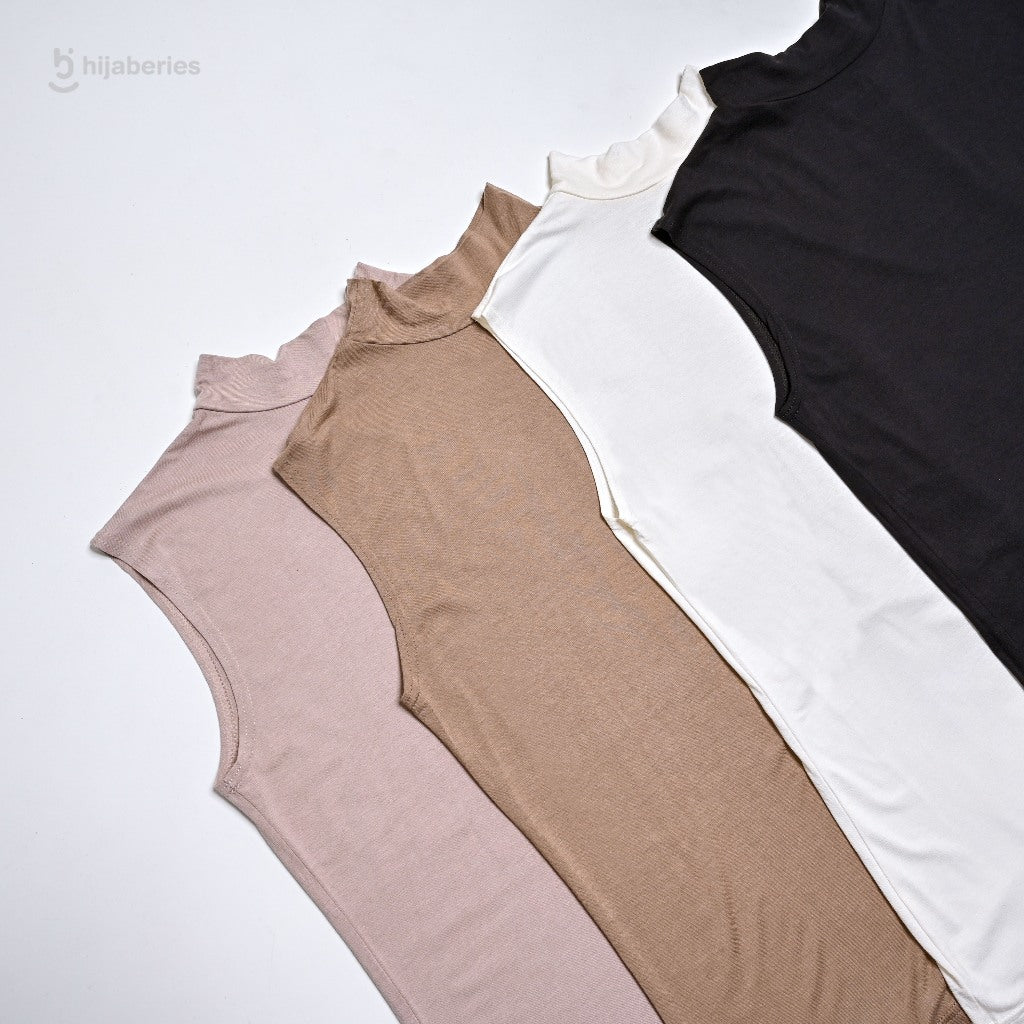 Hijaberies - Inner Tanktop Basic Reguler & Plus Size (Kaos Manset Bahan Cotton Rayon Premium)