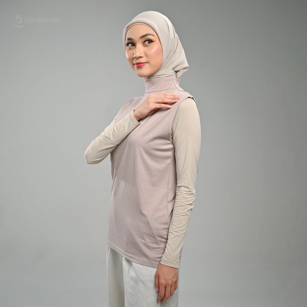 Hijaberies - Inner Tanktop Basic Reguler & Plus Size (Kaos Manset Bahan Cotton Rayon Premium)