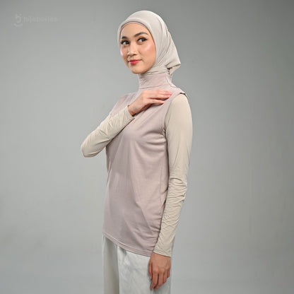 Hijaberies - Inner Tanktop Basic Reguler & Plus Size (Kaos Manset Bahan Cotton Rayon Premium)