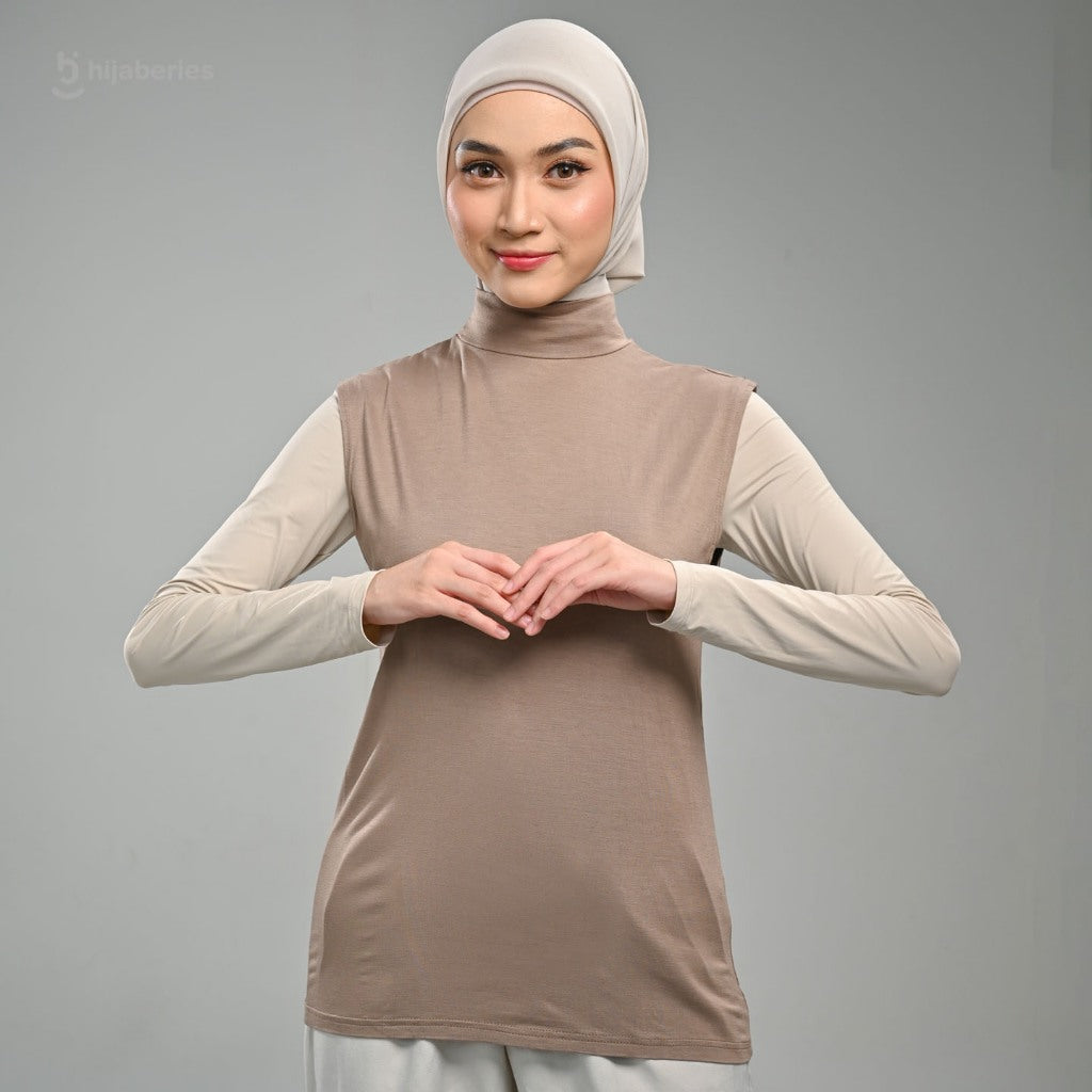 Hijaberies - Inner Tanktop Basic Reguler & Plus Size (Kaos Manset Bahan Cotton Rayon Premium)
