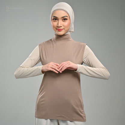 Hijaberies - Inner Tanktop Basic Reguler & Plus Size (Kaos Manset Bahan Cotton Rayon Premium)