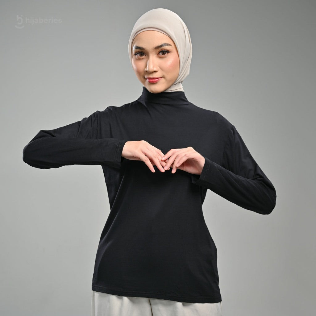 Hijaberies - Inner Top Basic Reguler & Plus Size (Kaos Manset Bahan Cotton Rayon Premium)