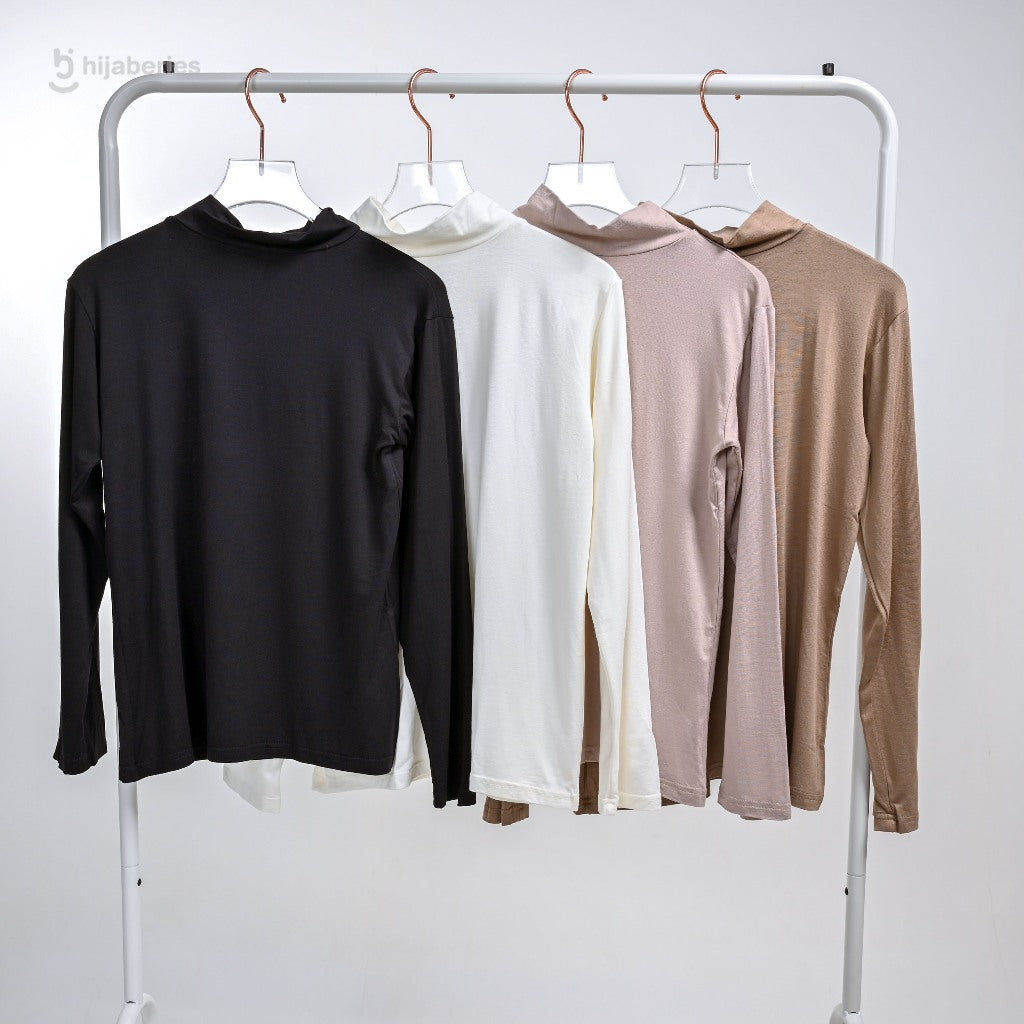 Hijaberies - Inner Top Basic Reguler & Plus Size (Kaos Manset Bahan Cotton Rayon Premium)
