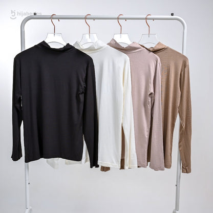 Hijaberies - Inner Top Basic Reguler & Plus Size (Kaos Manset Bahan Cotton Rayon Premium)