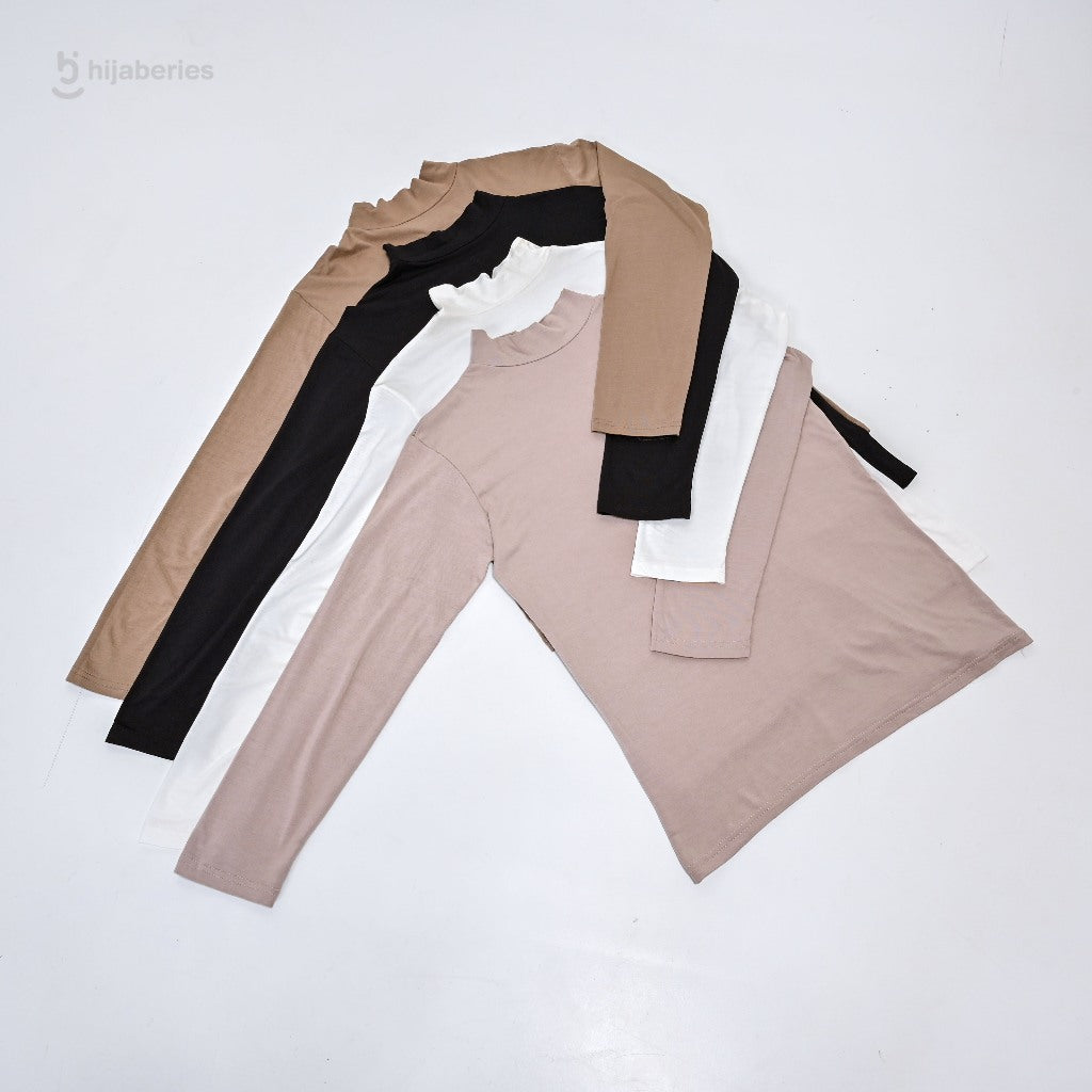 Hijaberies - Inner Top Basic Reguler & Plus Size (Kaos Manset Bahan Cotton Rayon Premium)