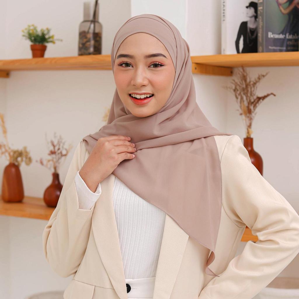 Hijaberies - Olivia Square Instan | Hijab Segiempat Instan Bandana Oval Malay