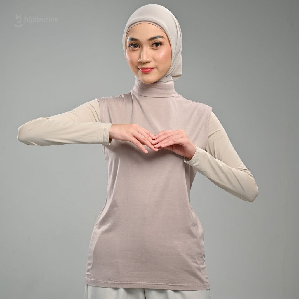 Hijaberies - Inner Tanktop Basic Reguler & Plus Size (Kaos Manset Bahan Cotton Rayon Premium)