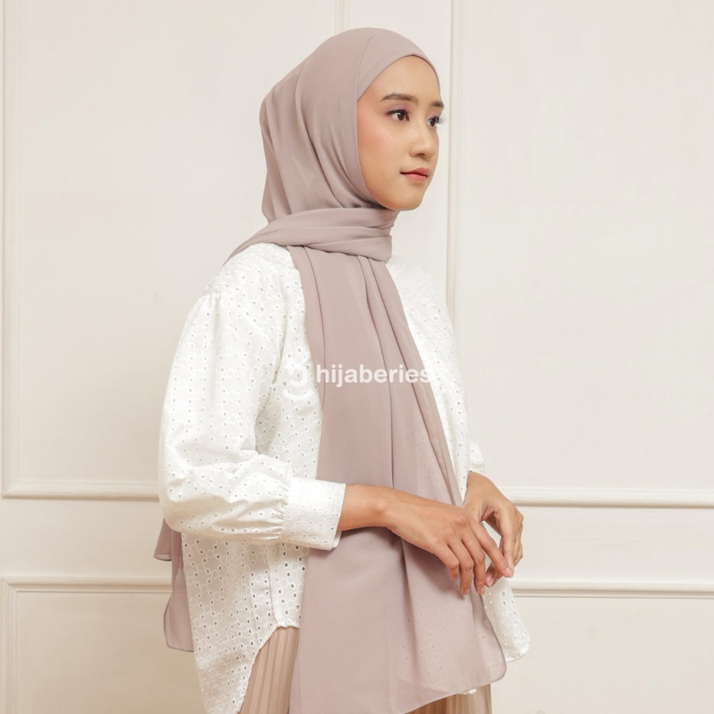 Hijaberies - Lily Pashmina 2in1 Inner Premium (Hijab Pashmina Instan dengan Ciput Long Headband)