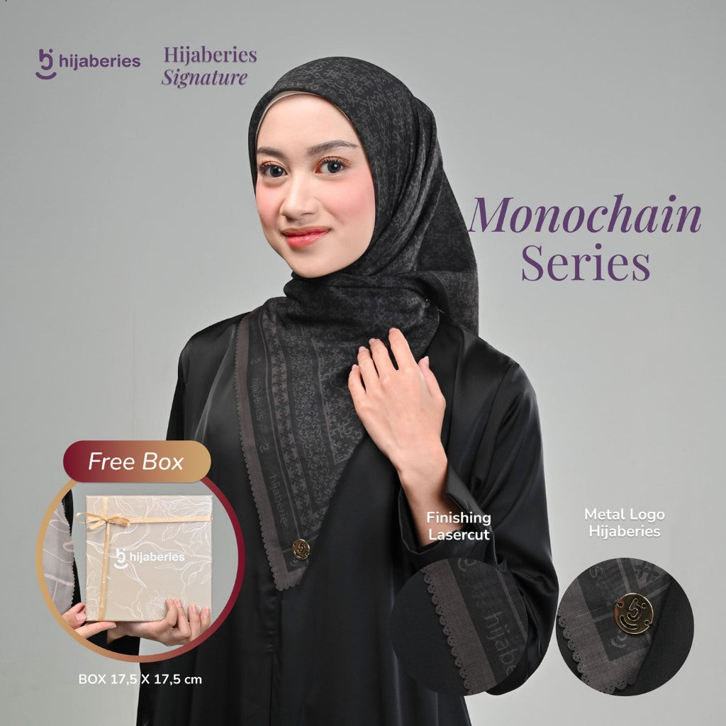 Hijaberies Signature - Hijab Segiempat Motif with Exclusive Box