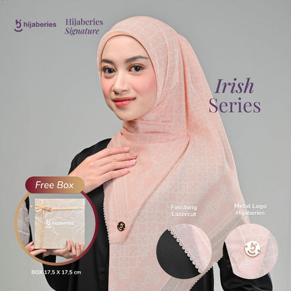 Hijaberies Signature - Hijab Segiempat Motif with Exclusive Box