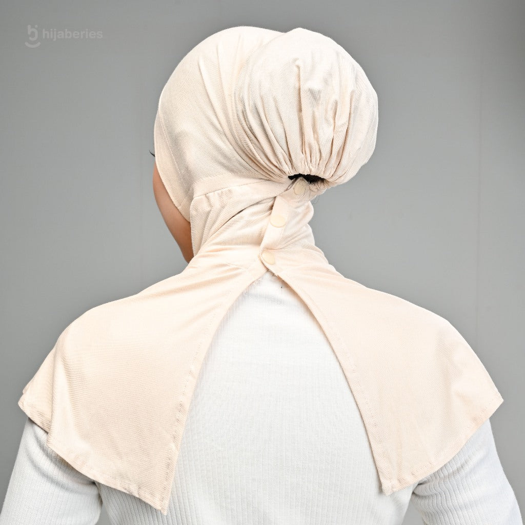 Hijaberies - Inner Hijab Ninja Button (Ciput Model Ninja Bahan Cotton Rayon)