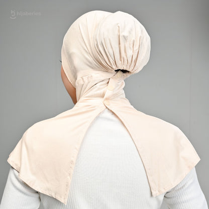 Hijaberies - Inner Hijab Ninja Button (Ciput Model Ninja Bahan Cotton Rayon)