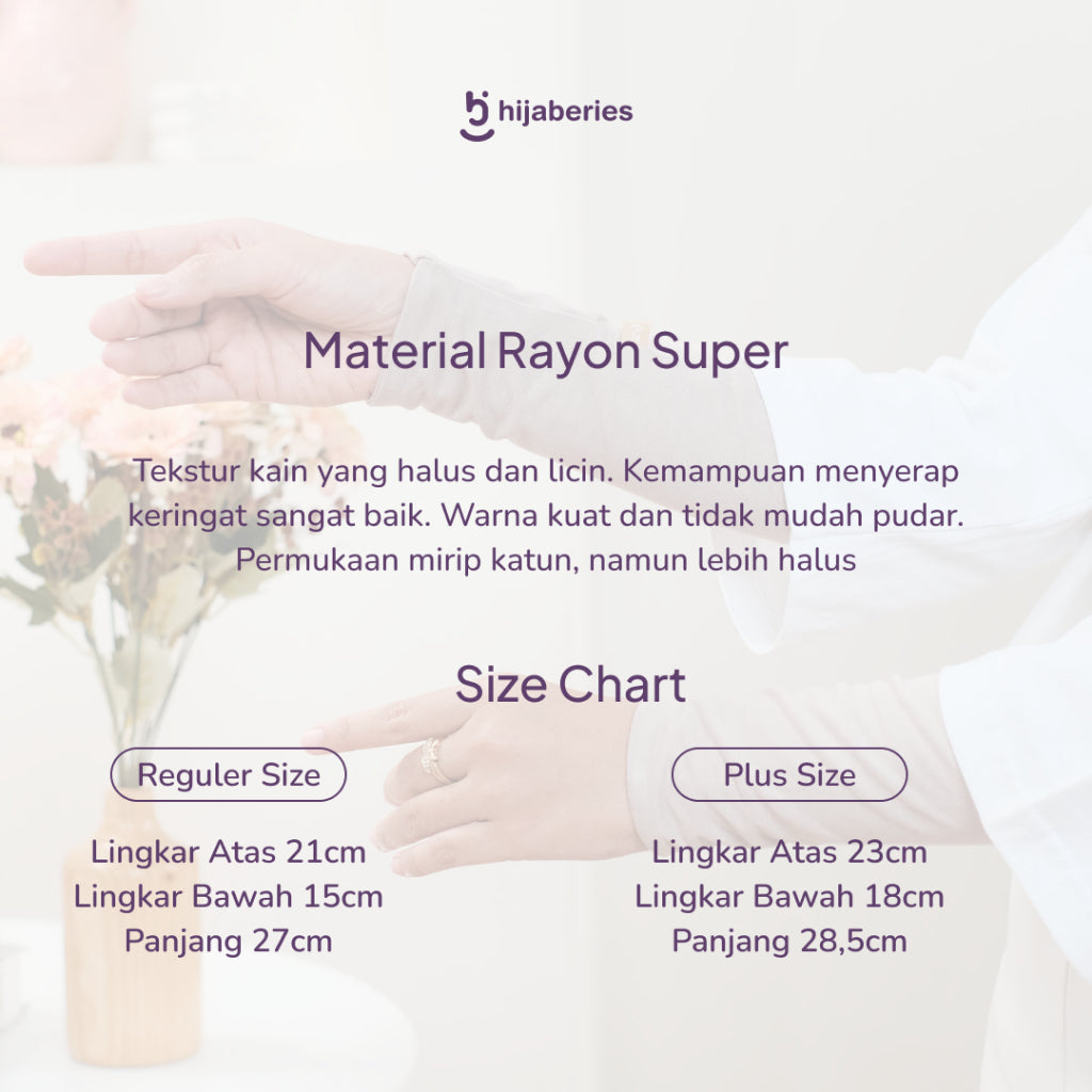 Hijaberies - Handsock Basic Rayon Premium (Bahan Rayon Super)