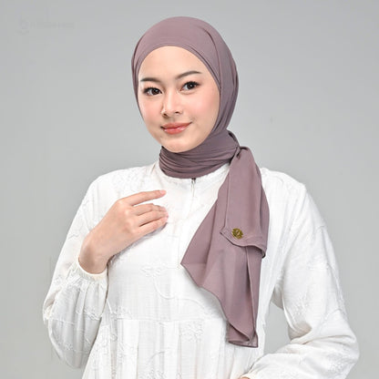 Hijaberies - Malaka Pashmina 2in1 Inner (Hijab Pashmina Instan dengan Fitur Inner)