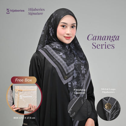 Hijaberies Signature - Hijab Segiempat Motif with Exclusive Box
