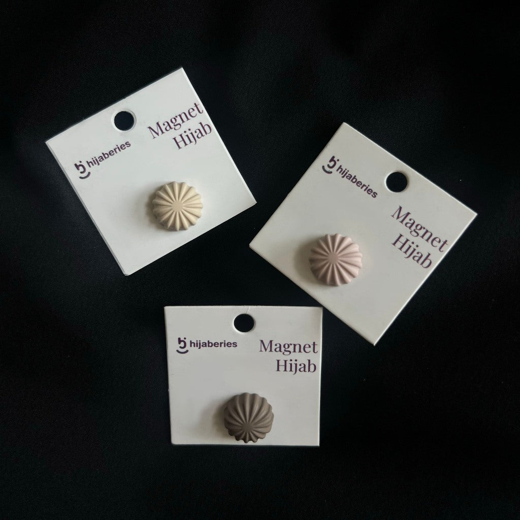 Hijaberies - Pin Magnet Hijab Doff (Aksesoris Bahan Stainless Steel Ukuran 13mm)