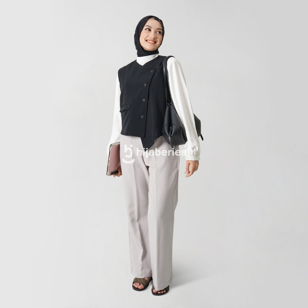 Hijaberies - Side Cut Pocket Vest (Vest Wanita Bahan Polyester Premium)