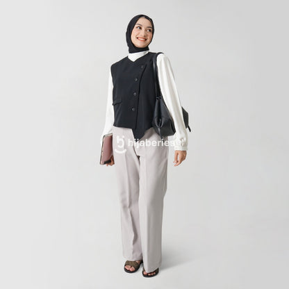 Hijaberies - Side Cut Pocket Vest (Vest Wanita Bahan Polyester Premium)