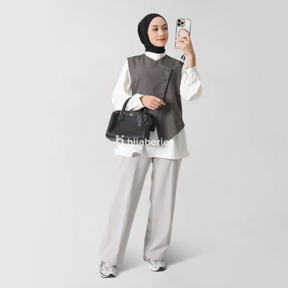 Hijaberies - Side Cut Pocket Vest (Vest Wanita Bahan Polyester Premium)