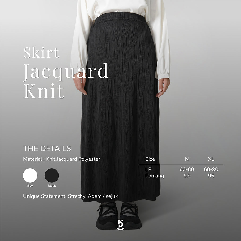 Hijaberies - Skirt Jacquard Knit (Rok Wanita Bahan Knit Jacquard Polyester)