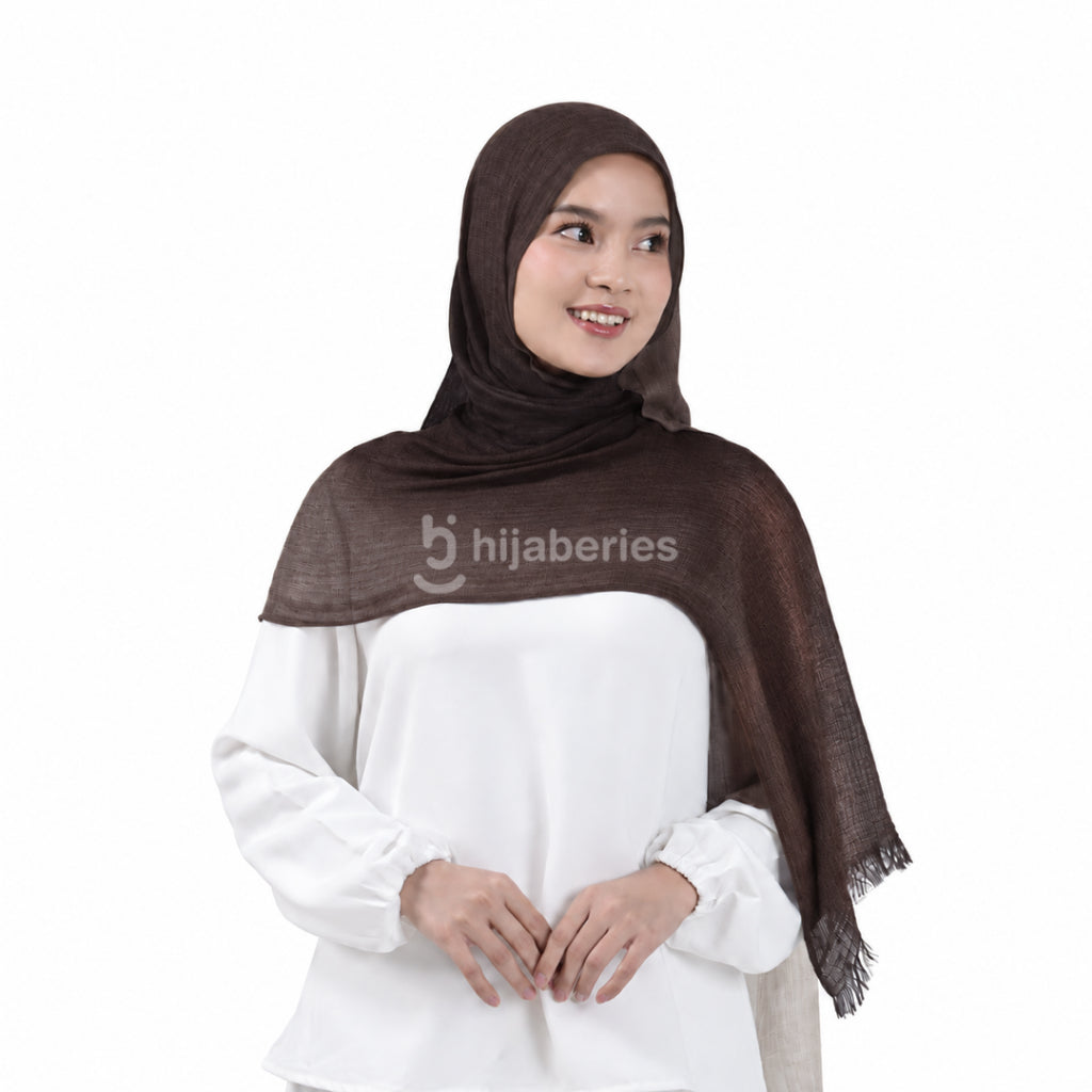 Hijaberies - Sana Knit Airflow Pashmina (Pashmina Motif Knit Airflow Anti Gerah)