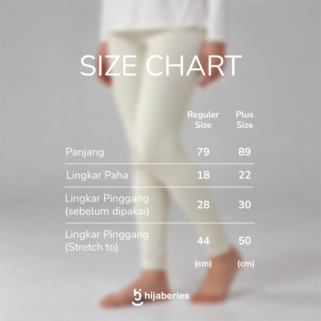 Hijaberies - Legging Cool Touch Reguler dan Plus Size (Celana Legging Adem untuk Daily Wear)