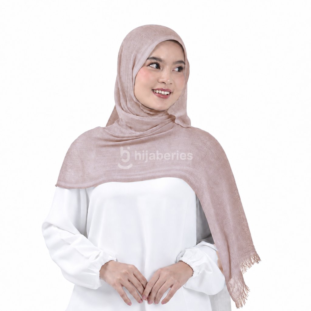 Hijaberies - Sana Knit Airflow Pashmina (Pashmina Motif Knit Airflow Anti Gerah)