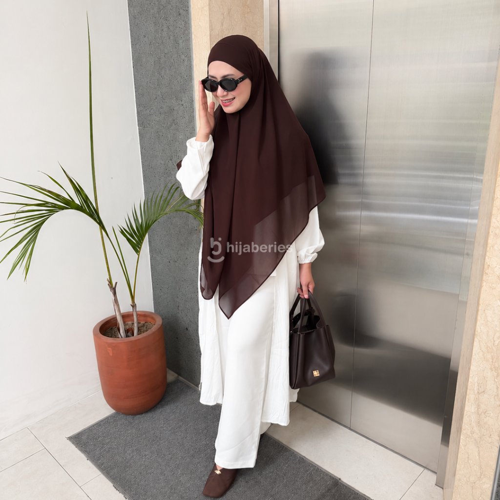 Hijaberies - Khimar Bandana Syar'i (Jilbab Syar'i Instant bahan Ceruty ukuran 140x140cm)