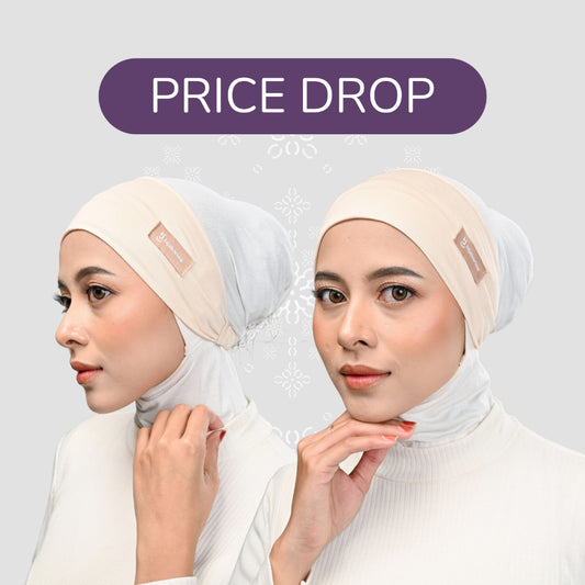 Hijaberies -  Inner Hijab Bandana (Ciput Model Head Band Ringan dan Anti Pusing)