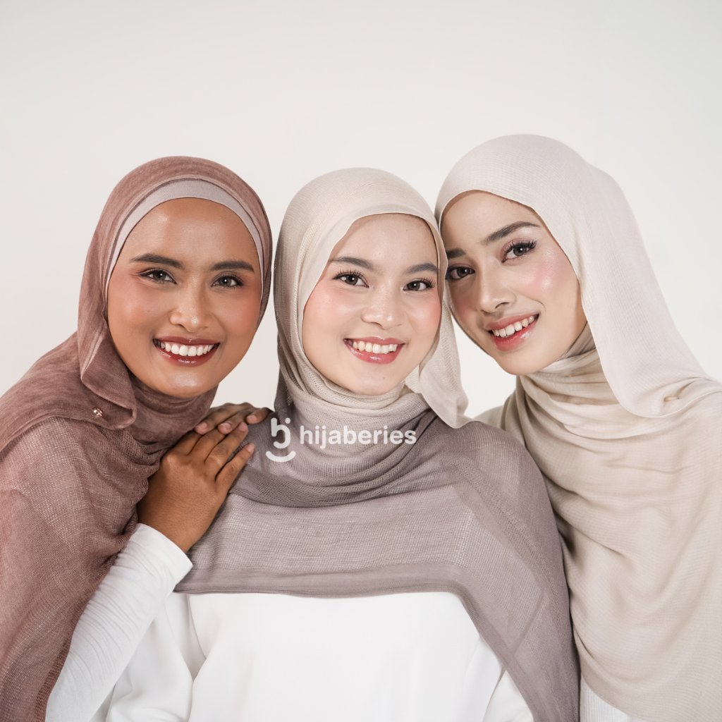 Hijaberies - Pashmina Festive Collection (Hijab Pashmina Premium Elegan dan Flowy untuk Kondangan, Lebaran & Acara Spesial)