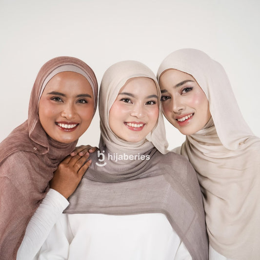 Hijaberies - Pashmina Festive Collection (Hijab Pashmina Premium Elegan dan Flowy untuk Kondangan, Lebaran & Acara Spesial)
