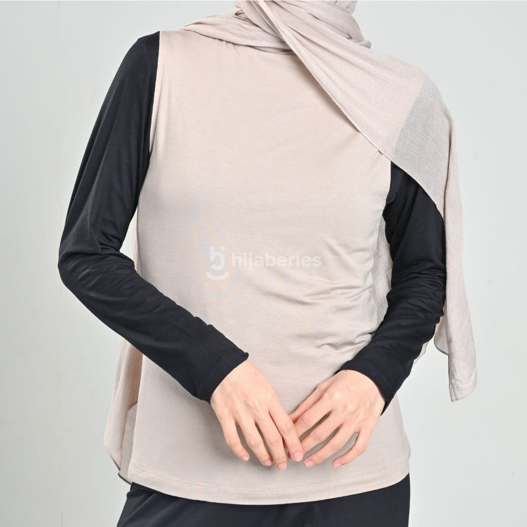 Hijaberies - Inner Top Sleeveles Tencel Reguler & Plus Size (Kaos Manset Spandex Micro Modal Tencel)
