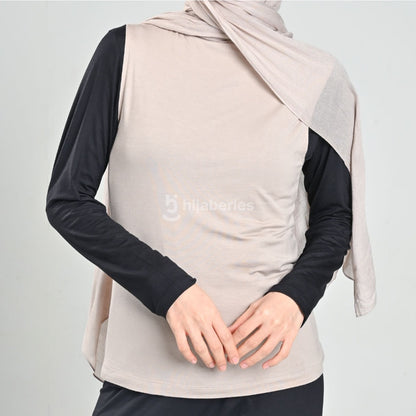 Hijaberies - Inner Top Sleeveles Tencel Reguler & Plus Size (Kaos Manset Spandex Micro Modal Tencel)