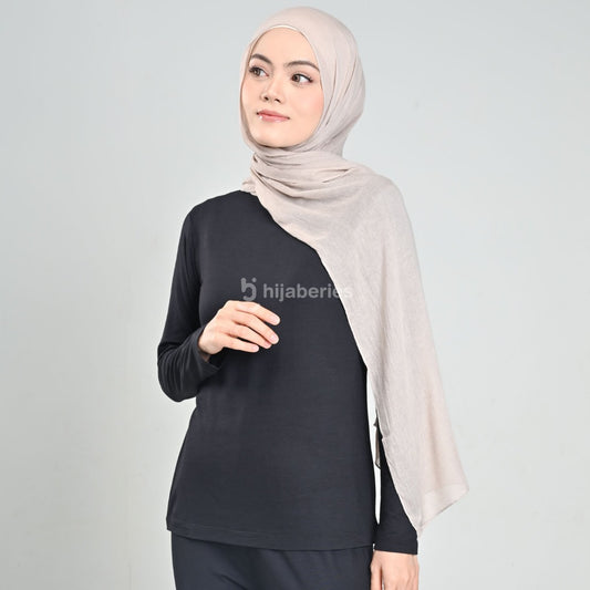 Hijaberies - Inner Top Longsleeve Tencel Reguler & Plus Size (Kaos Manset Spandex Micro Modal Tencel)