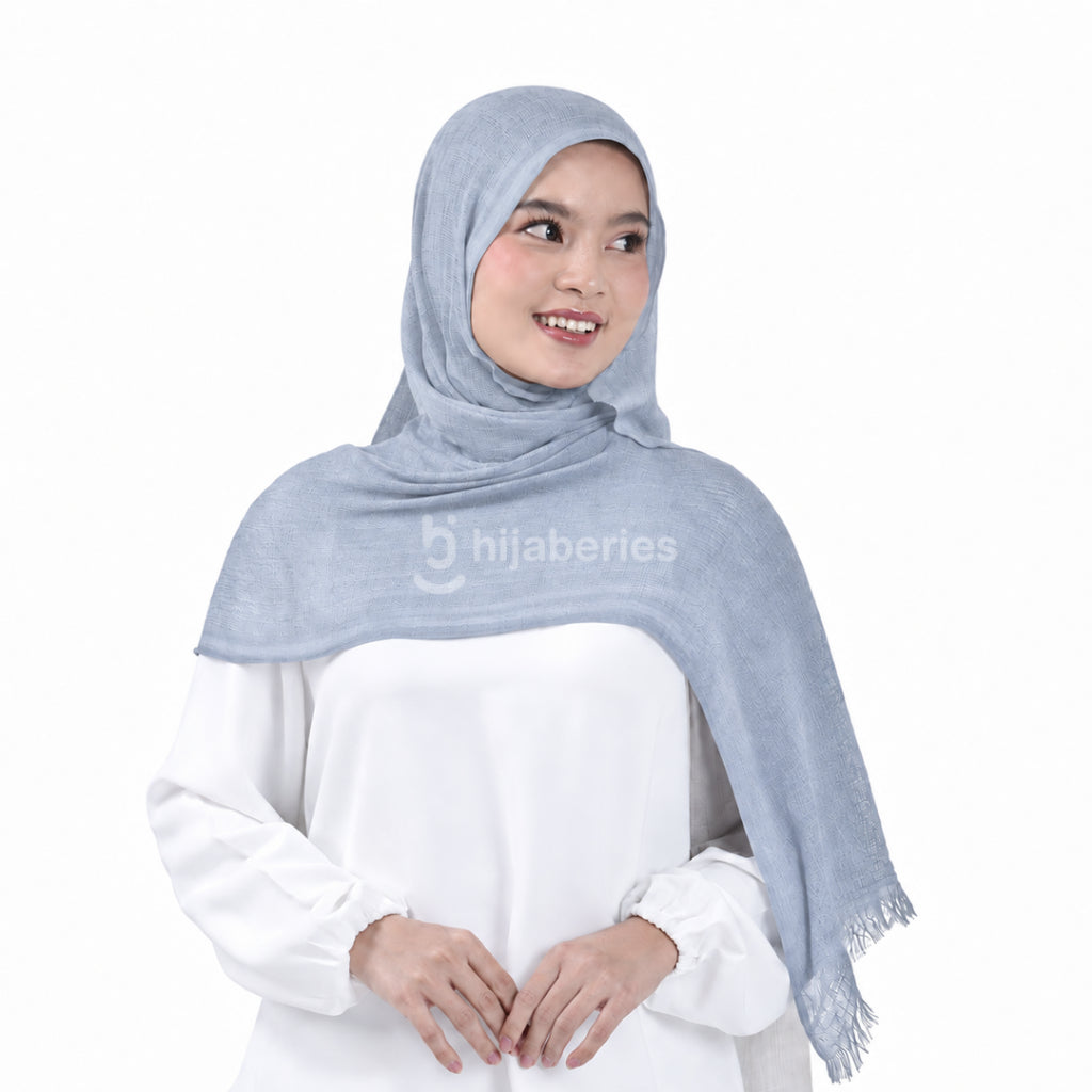 Hijaberies - Sana Knit Airflow Pashmina (Pashmina Motif Knit Airflow Anti Gerah)