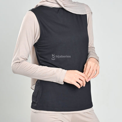 Hijaberies - Inner Top Sleeveles Tencel Reguler & Plus Size (Kaos Manset Spandex Micro Modal Tencel)