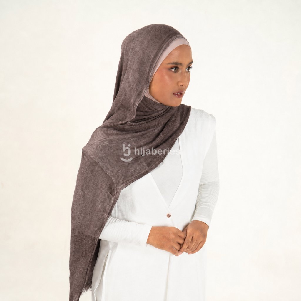 Hijaberies - Sana Knit Airflow Pashmina (Pashmina Motif Knit Airflow Anti Gerah)