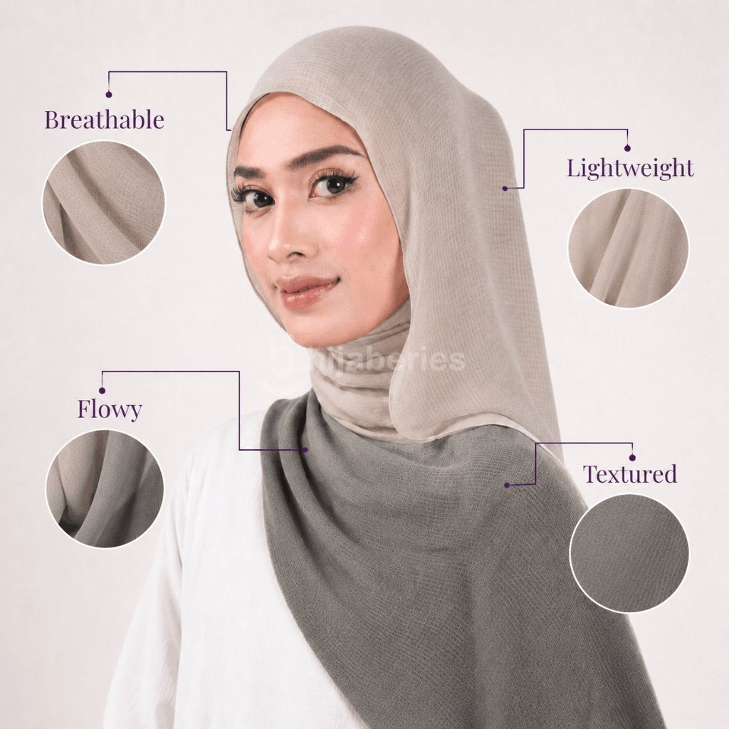 Hijaberies - Aire Gradient Pashmina (Soft Knit Pashmina Motif)