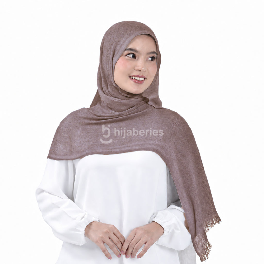 Hijaberies - Sana Knit Airflow Pashmina (Pashmina Motif Knit Airflow Anti Gerah)