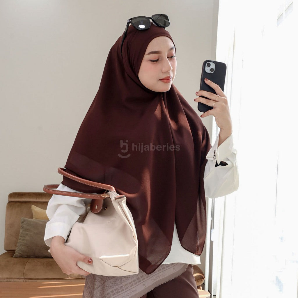 Hijaberies - Khimar Bandana (Khiban Double Layer Ukuran 120x120 cm)