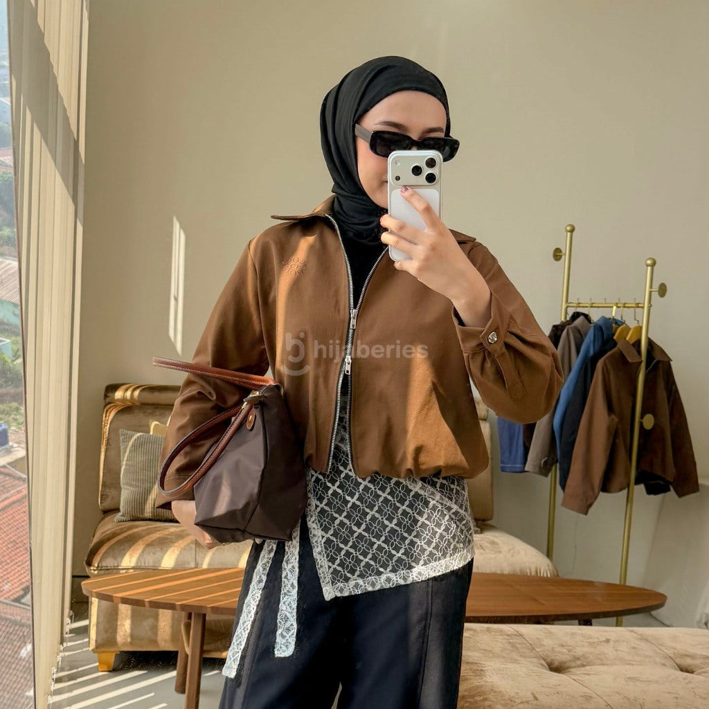 Hijaberies - Zip Blouson (Cropped Jacket Double Zip)