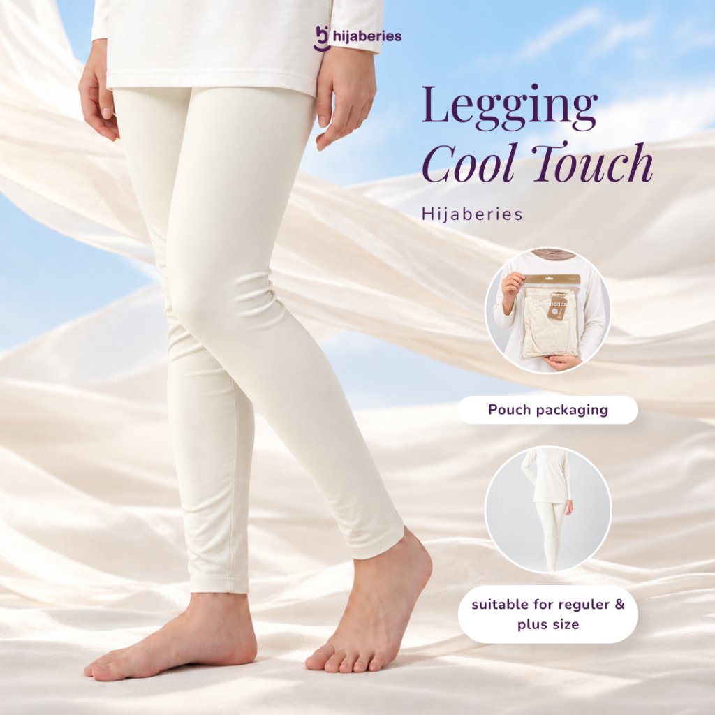Hijaberies - Legging Cool Touch Reguler dan Plus Size (Celana Legging Adem untuk Daily Wear)