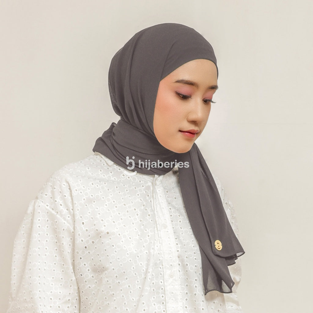 Hijaberies - Lily Pashmina 2in1 Inner Premium (Hijab Pashmina Instan dengan Ciput Long Headband)