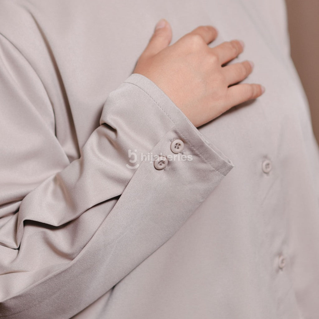 Hijaberies - Pleated Shirt (Blouse Lengan Panjang Wanita | Cocok Untuk Acara Formal/Kondangan/Raya)
