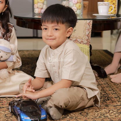 Hijaberies Raya - Koko Kids Basic Button | Baju Koko Anak Laki Laki dengan Aksen Kancing Minimalis
