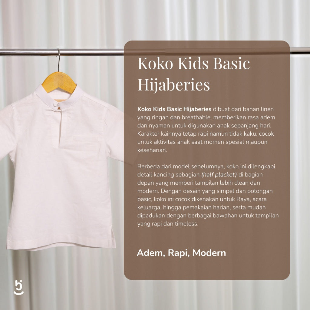 Hijaberies Raya - Koko Basic Kids (Koko Anak dengan Potongan Basic dan Tampilan Berkelas)