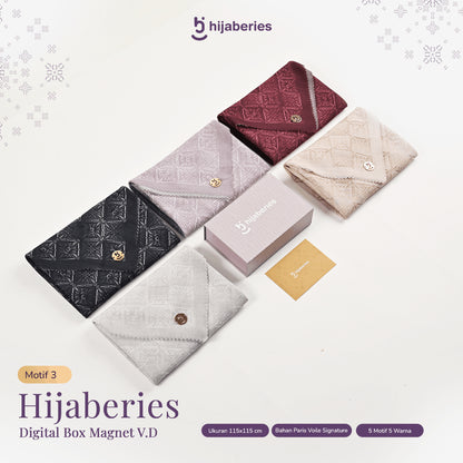 Hijaberies - Digital Box Magnet | Hijab Motif Segiempat with Exclusive Box Magnet (Kirim Random)